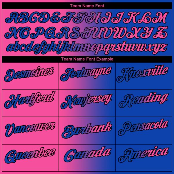 Custom Thunder Blue Pink-Black 3D Gradient Fashion Performance Polo Shirt