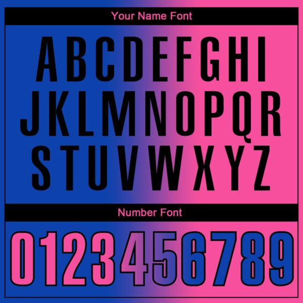 Custom Thunder Blue Pink-Black 3D Gradient Fashion Performance Polo Shirt