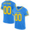 PowderBlue0078 Custom Powder Blue Gold Mesh Authentic Throwback Football Jersey
