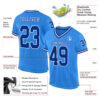 Custom Powder Blue Royal-White Mesh Authentic Throwback Football Jersey