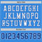 PowderBlue0080-3 Custom Powder Blue Royal-White Mesh Authentic Throwback Football Jersey