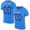PowderBlue0080 Custom Powder Blue Royal-White Mesh Authentic Throwback Football Jersey