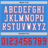 Custom Powder Blue Red-Navy Mesh Authentic Throwback Football Jersey