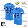 Custom Powder Blue Royal-White Mesh Authentic Football Jersey