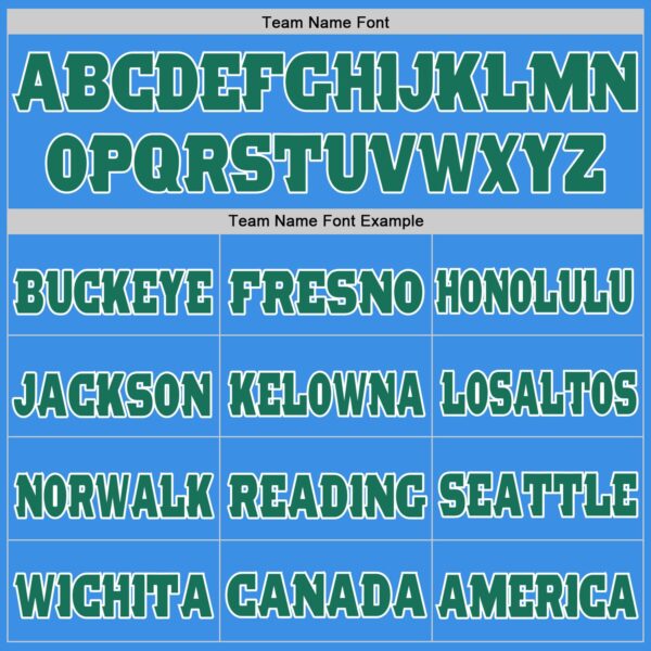 Custom Powder Blue Kelly Green-White Mesh Authentic Football Jersey