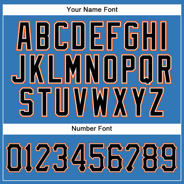 Custom Powder Blue Black-Orange Authentic Sleeveless Baseball Jersey