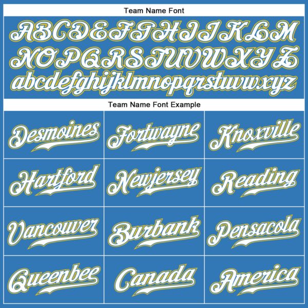 Custom Powder Blue White-Gold Authentic Sleeveless Baseball Jersey