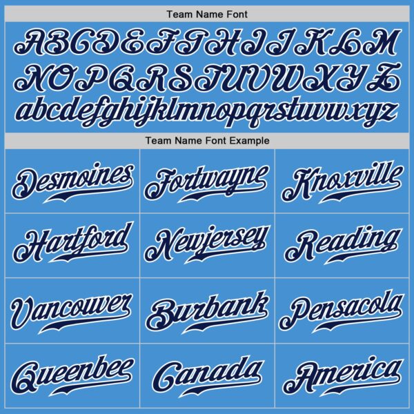 Custom Powder Blue White Pinstripe Navy-White Authentic Baseball Jersey