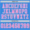 Custom Powder Blue Pink-White Mesh Authentic Football Jersey