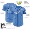 Custom Powder Blue White Pinstripe Royal Authentic Baseball Jersey
