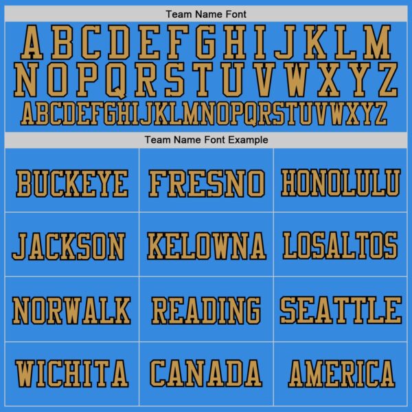 Custom Powder Blue Old Gold-Black Mesh Authentic Throwback Football Jersey