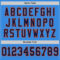 PowderBlue0279-3 Custom Powder Blue Navy-Orange Mesh Authentic Throwback Football Jersey