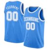 Custom Powder Blue White Authentic Basketball Jersey
