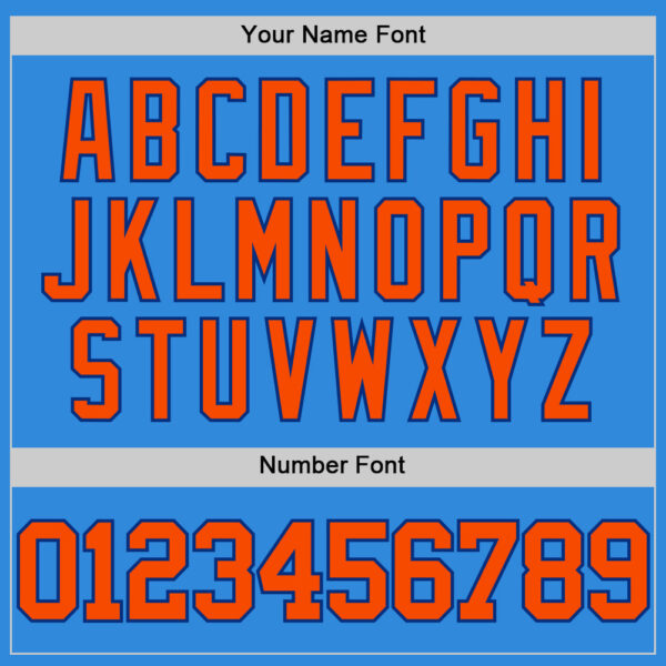 Custom Powder Blue Orange-Royal Authentic Basketball Jersey