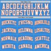 Custom Powder Blue White-Orange Authentic Basketball Jersey