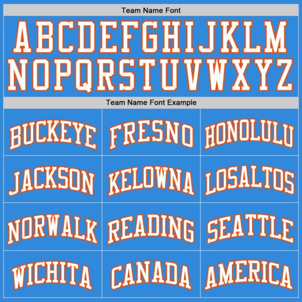 Custom Powder Blue White-Orange Authentic Basketball Jersey