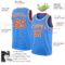 Custom Powder Blue Orange-White Authentic Basketball Jersey