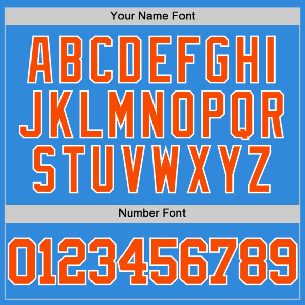 Custom Powder Blue Orange-White Authentic Basketball Jersey