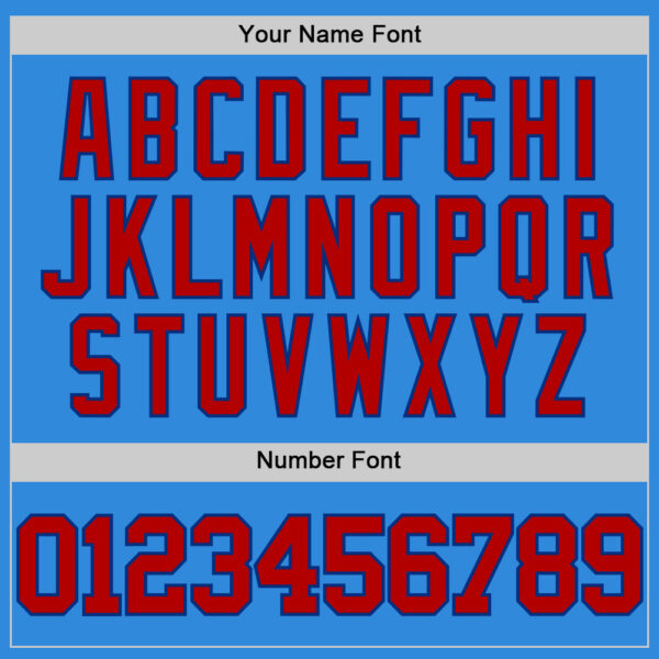 Custom Powder Blue Red-Royal Authentic Basketball Jersey