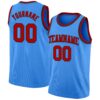 Custom Powder Blue Red-Black Authentic Basketball Jersey