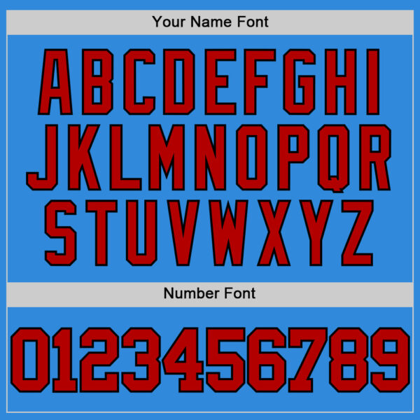 Custom Powder Blue Red-Black Authentic Basketball Jersey