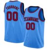 Custom Powder Blue Maroon-Black Authentic Basketball Jersey