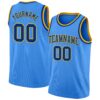 Custom Powder Blue Royal-Gold Authentic Basketball Jersey