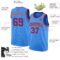 Custom Powder Blue Purple-Orange Authentic Basketball Jersey