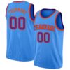 Custom Powder Blue Purple-Orange Authentic Basketball Jersey