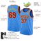 Custom Powder Blue Red-Gold Authentic Basketball Jersey