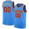 Custom Powder Blue Red-Gold Authentic Basketball Jersey