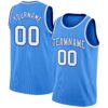 Custom Powder Blue White-Royal Authentic Basketball Jersey