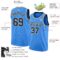 Custom Powder Blue Black-Cream Authentic Basketball Jersey