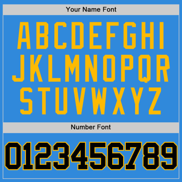 Custom Powder Blue Black-Gold Authentic Basketball Jersey