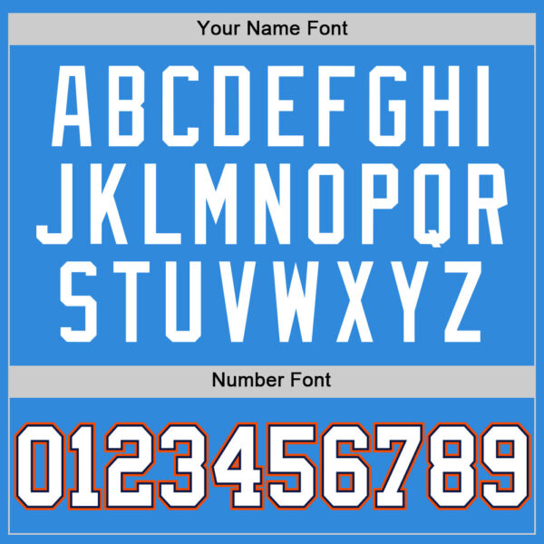 Custom Powder Blue White Navy Orange-Gold Authentic Basketball Jersey