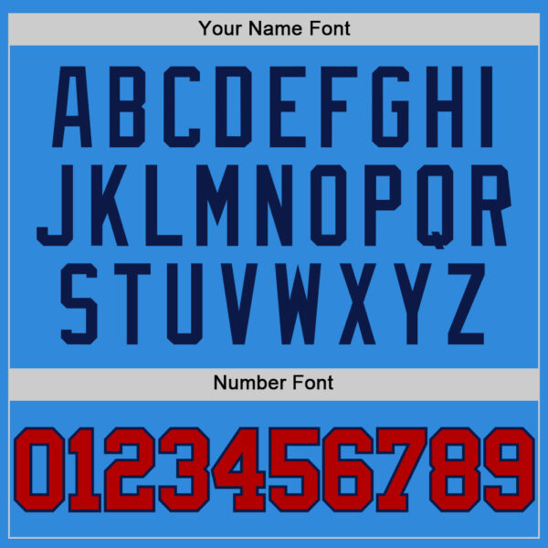 Custom Powder Blue Red-Navy Authentic Basketball Jersey