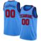 Custom Powder Blue Red-Navy Authentic Basketball Jersey