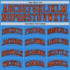 Custom Powder Blue Orange-Black Authentic Basketball Jersey