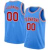 Custom Powder Blue Red-White Authentic Basketball Jersey