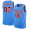 Custom Powder Blue Red-White Authentic Basketball Jersey