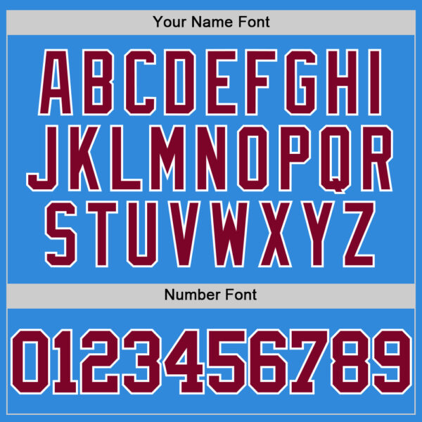 Custom Powder Blue Maroon-White Authentic Basketball Jersey