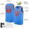 Custom Powder Blue Red-Cream Authentic Basketball Jersey