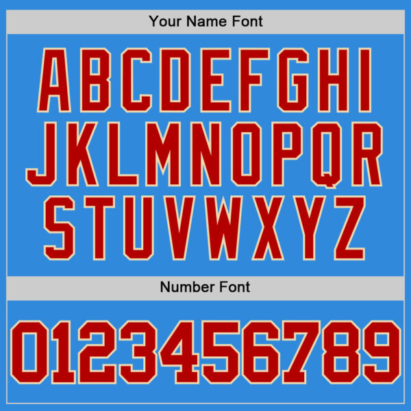 Custom Powder Blue Red-Cream Authentic Basketball Jersey