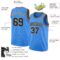 Custom Powder Blue Black-Old Gold Authentic Basketball Jersey