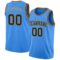 Custom Powder Blue Black-Old Gold Authentic Basketball Jersey