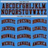 Custom Powder Blue Black-Orange Authentic Basketball Jersey