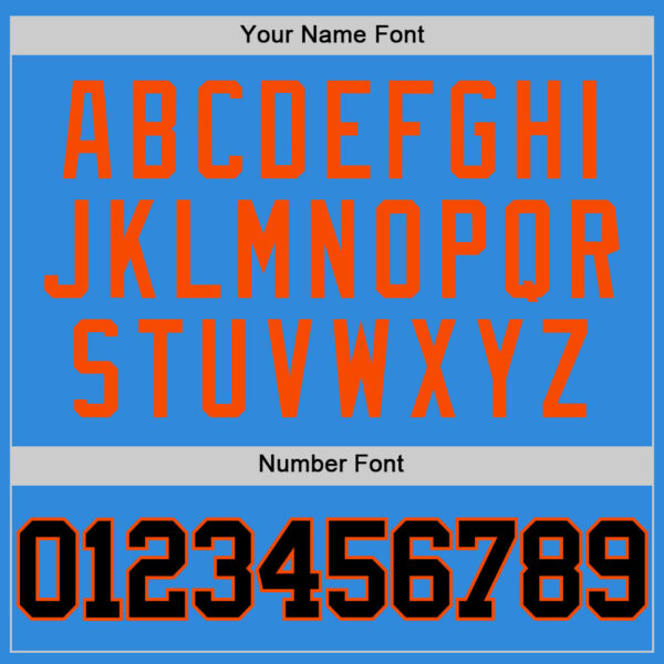 Custom Powder Blue Black-Orange Authentic Basketball Jersey