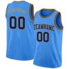 Custom Powder Blue Navy-Old Gold Authentic Basketball Jersey