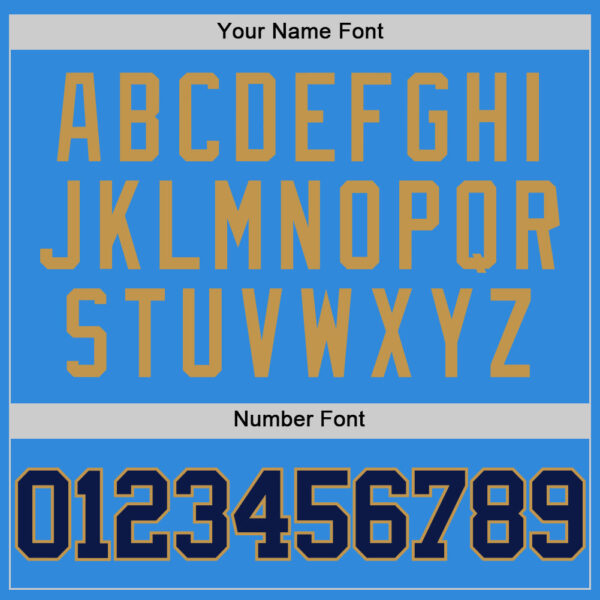 Custom Powder Blue Navy-Old Gold Authentic Basketball Jersey