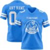 Custom Powder Blue White Authentic Football Jersey